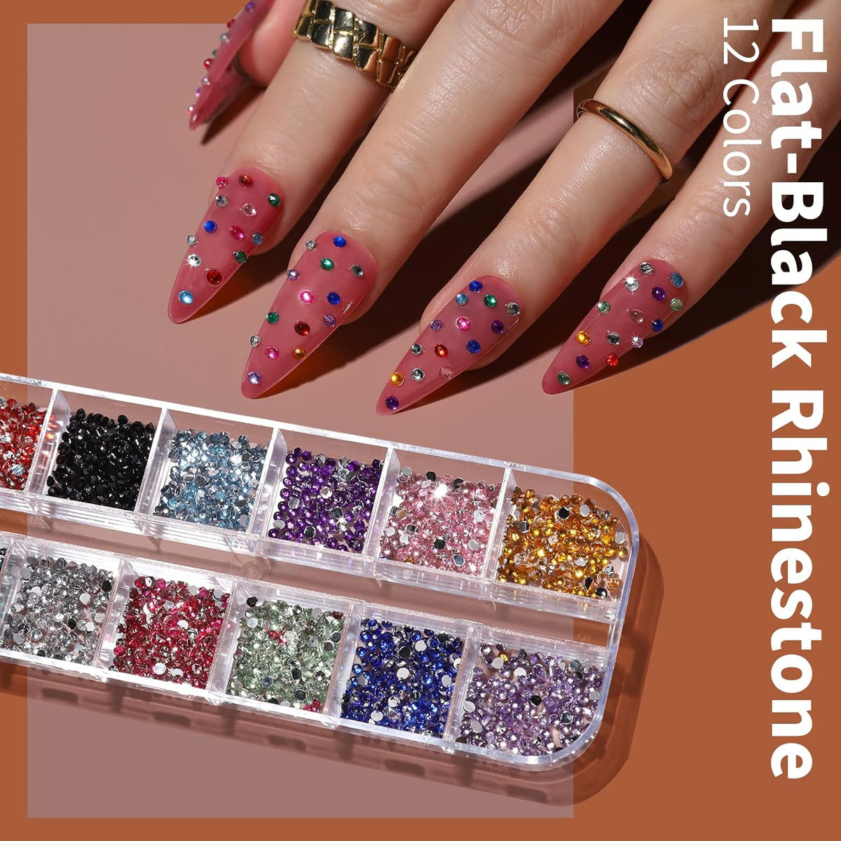 Nail Art Kit, Nail Art Brushes Set, Nail Art Dotting Tools, Nail Stickers, Butterfly Nail Art Sequins, Nail Foils, Nail Art Flakes Iridescent, Rhinestones for Nails Design