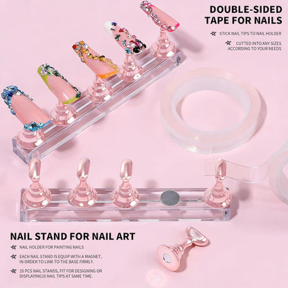 Nail Art Tools, Nail Design Tools, Nail Art Brushes, Nail Brushes for Nail Art, Nail Art Kit, Nail Stand, Nail Holder for Painting Nails, Nail Dotting Tool, Nail Art Palette, Nail Tools
