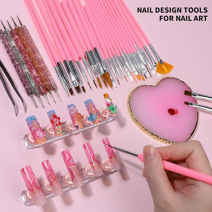 Nail Art Tools, Nail Design Tools, Nail Art Brushes, Nail Brushes for Nail Art, Nail Art Kit, Nail Stand, Nail Holder for Painting Nails, Nail Dotting Tool, Nail Art Palette, Nail Tools