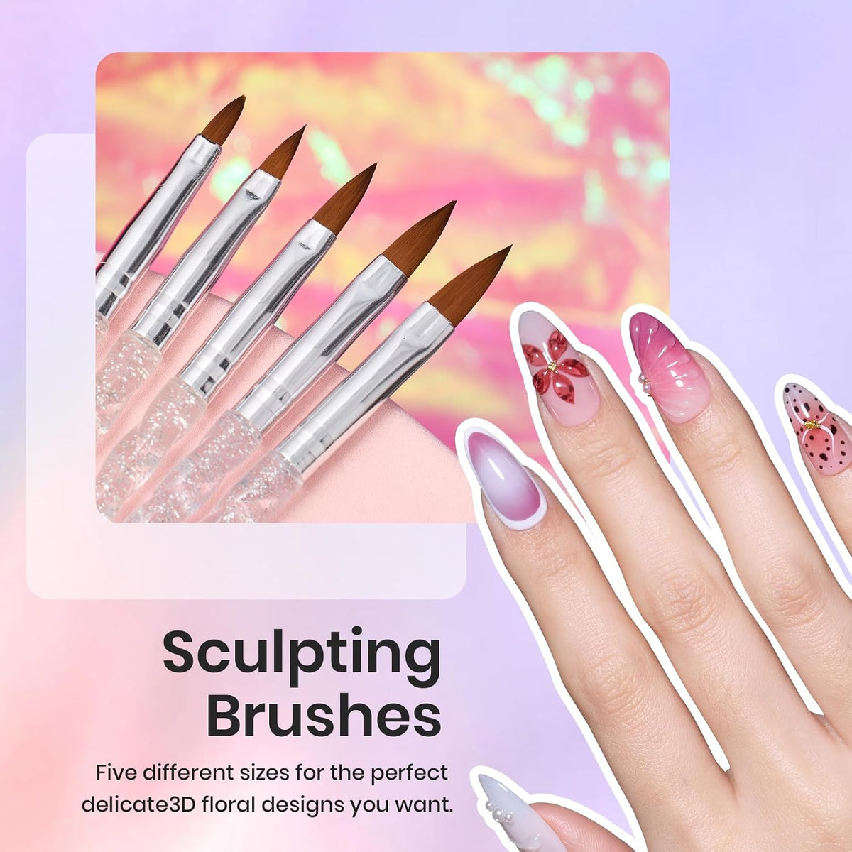 Beetles 31Pcs Nail Art Brushes, Nail Art Pens, Dotting Tools, Dust Brush