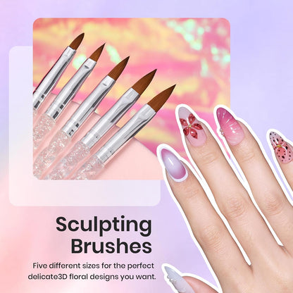 Beetles 31Pcs Nail Art Brushes, Nail Art Pens, Dotting Tools, Dust Brush
