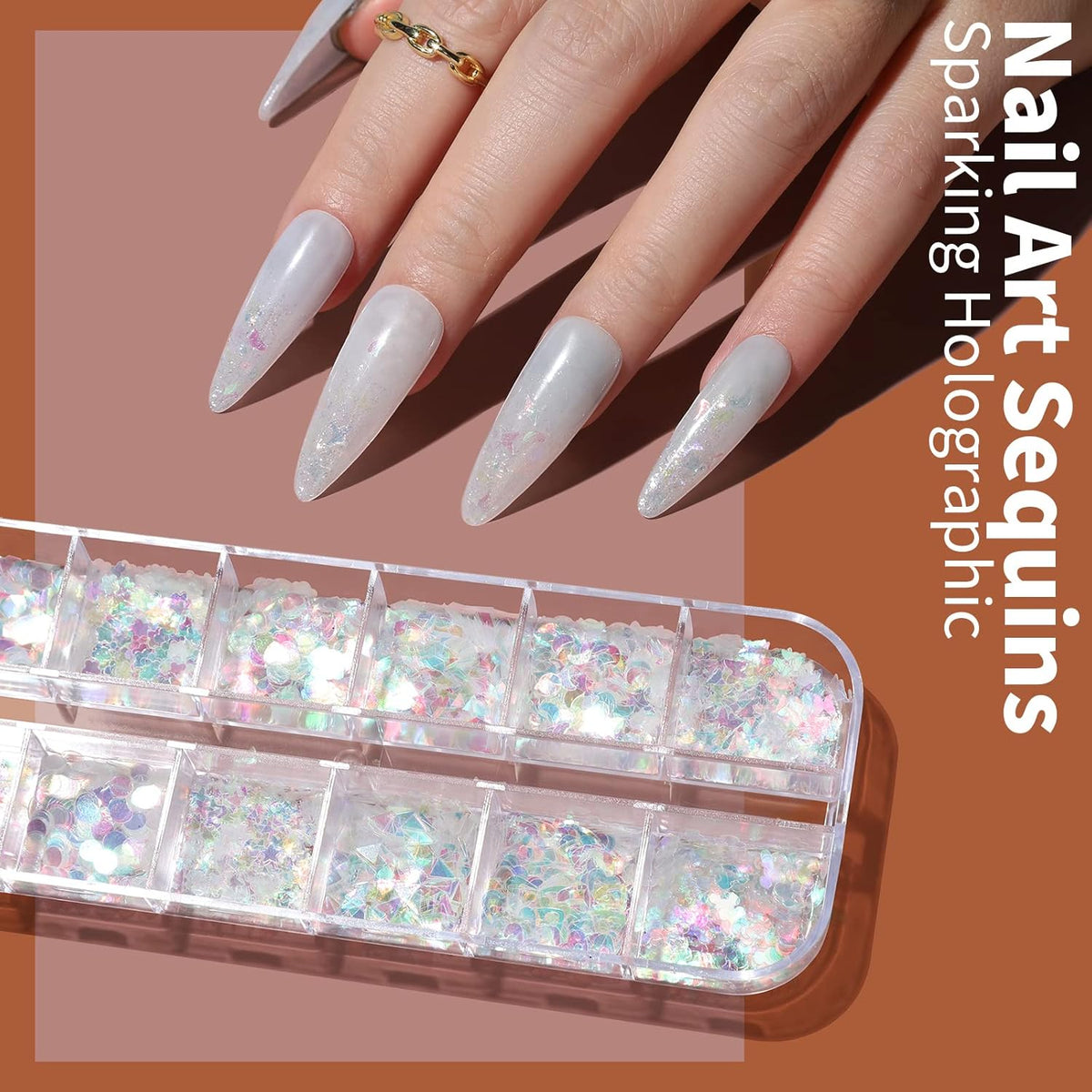 Nail Art Kit, Nail Art Brushes Set, Nail Art Dotting Tools, Nail Stickers, Butterfly Nail Art Sequins, Nail Foils, Nail Art Flakes Iridescent, Rhinestones for Nails Design